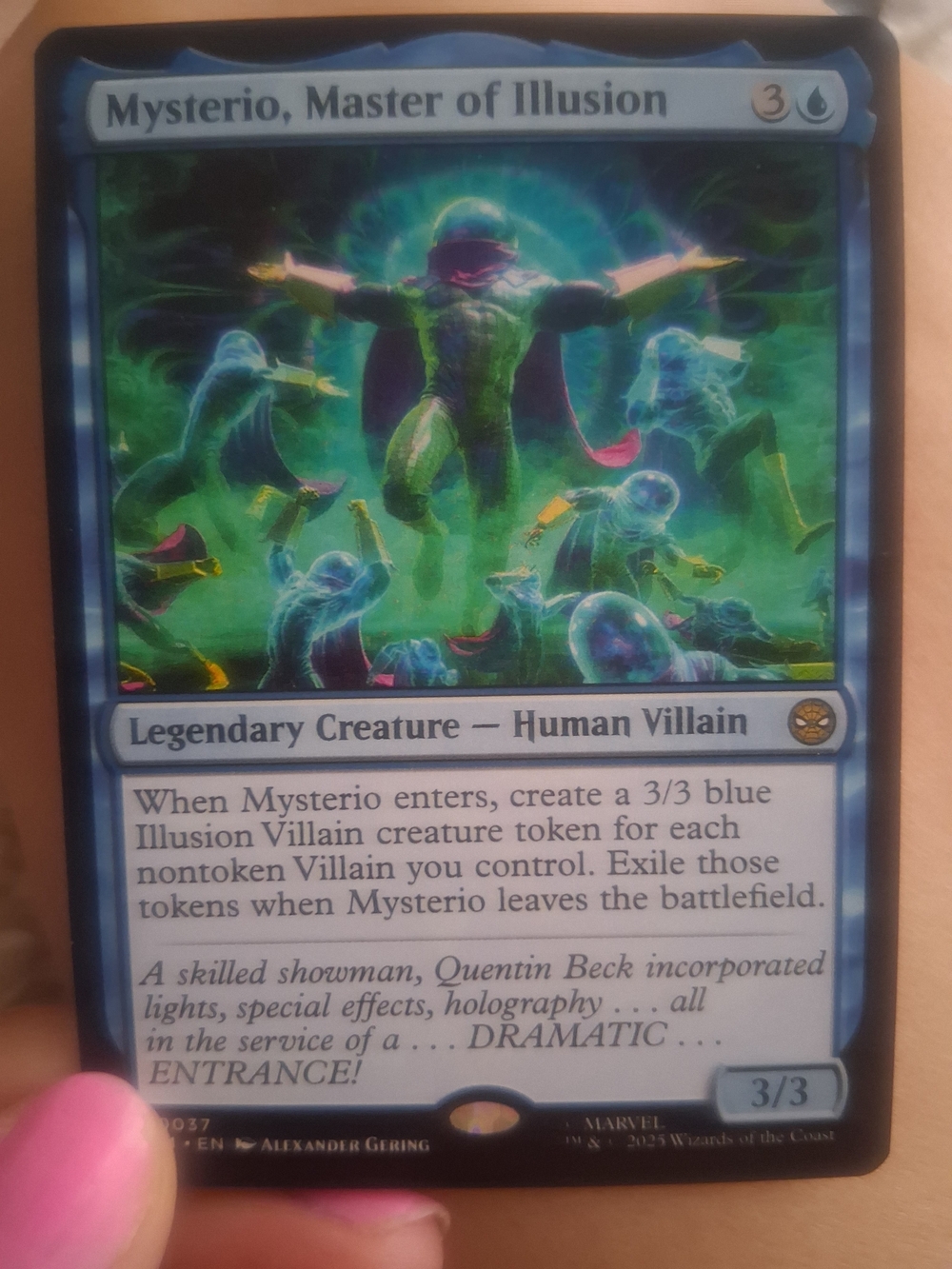Mysterio Trading Card – Blue Collectible Gaming Card